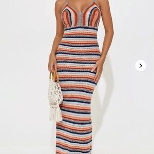 NWT Fashion Nova Crochet Maxi Dress